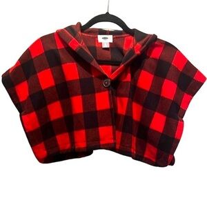 Old Navy Girl’s Buffalo Plaid Cape Poncho Size 2T